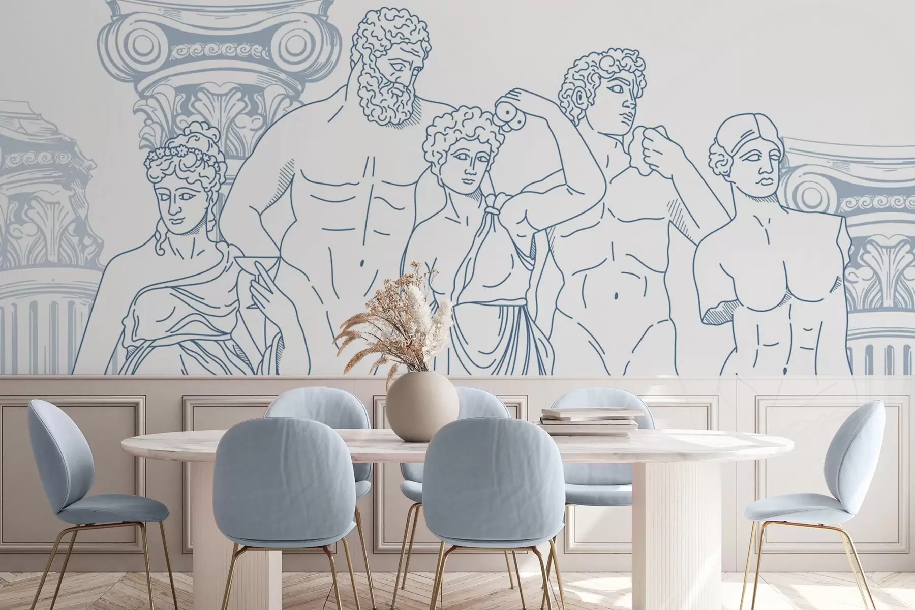 Fototapete Antike Menschen und Säulen w04865