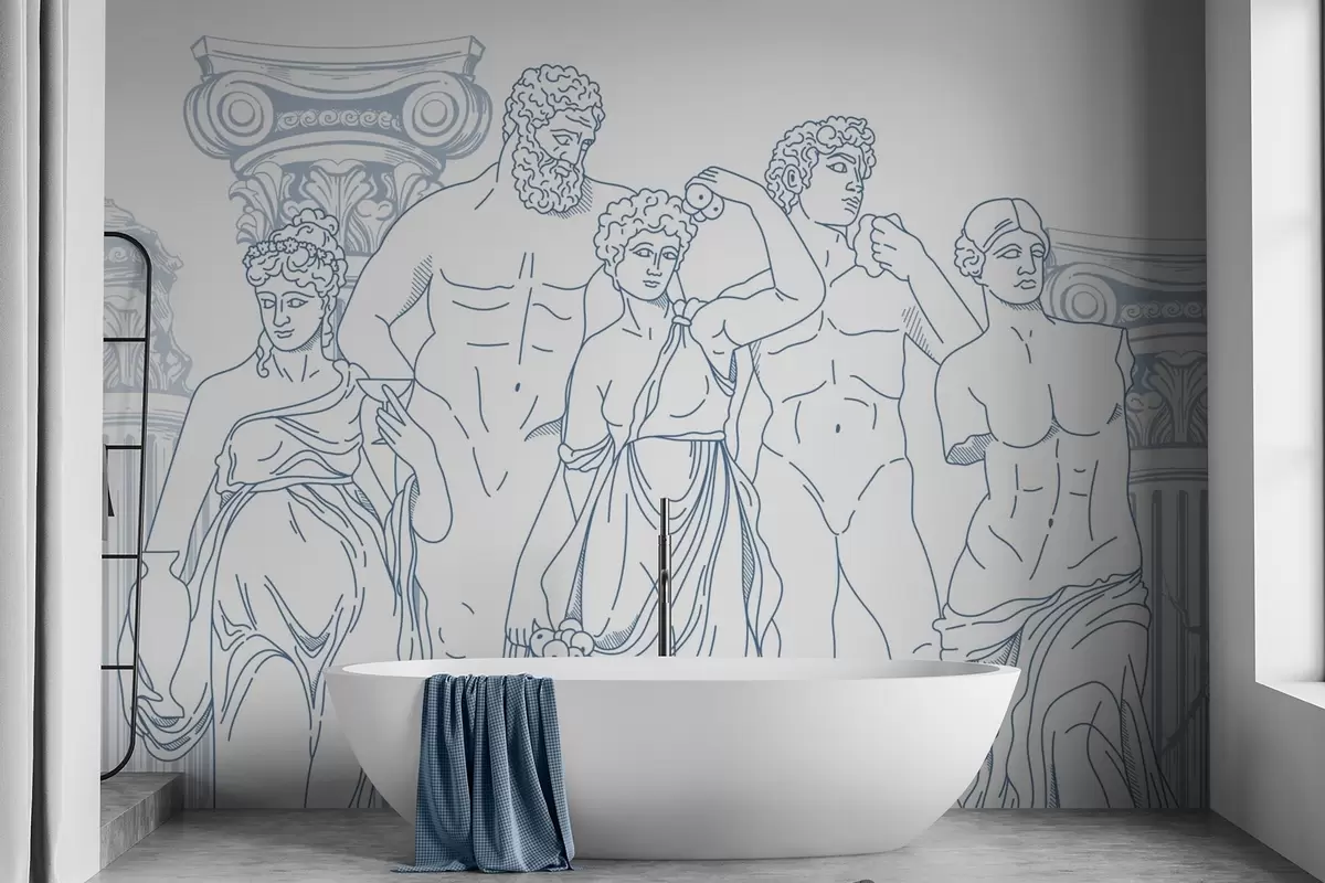 Fototapete Antike Menschen und Säulen w04865