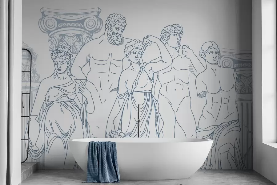 Fototapete Antike Menschen und Säulen w04865