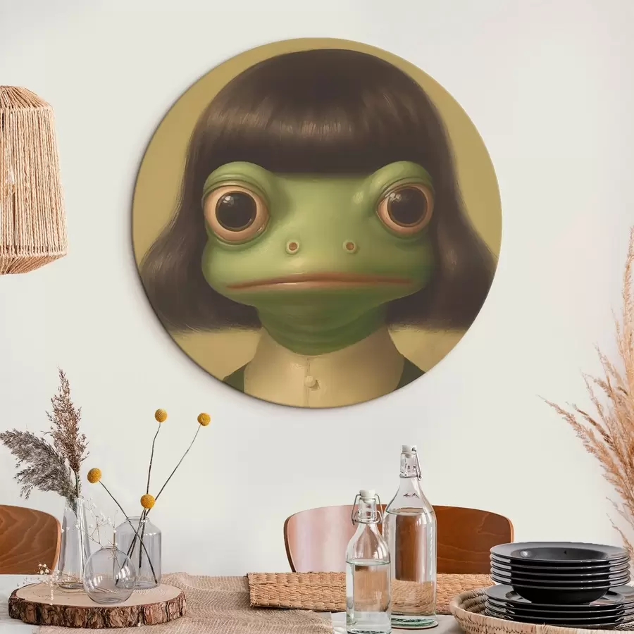 Wandbilder Mädchenfrosch im Vintage-Stil r46458