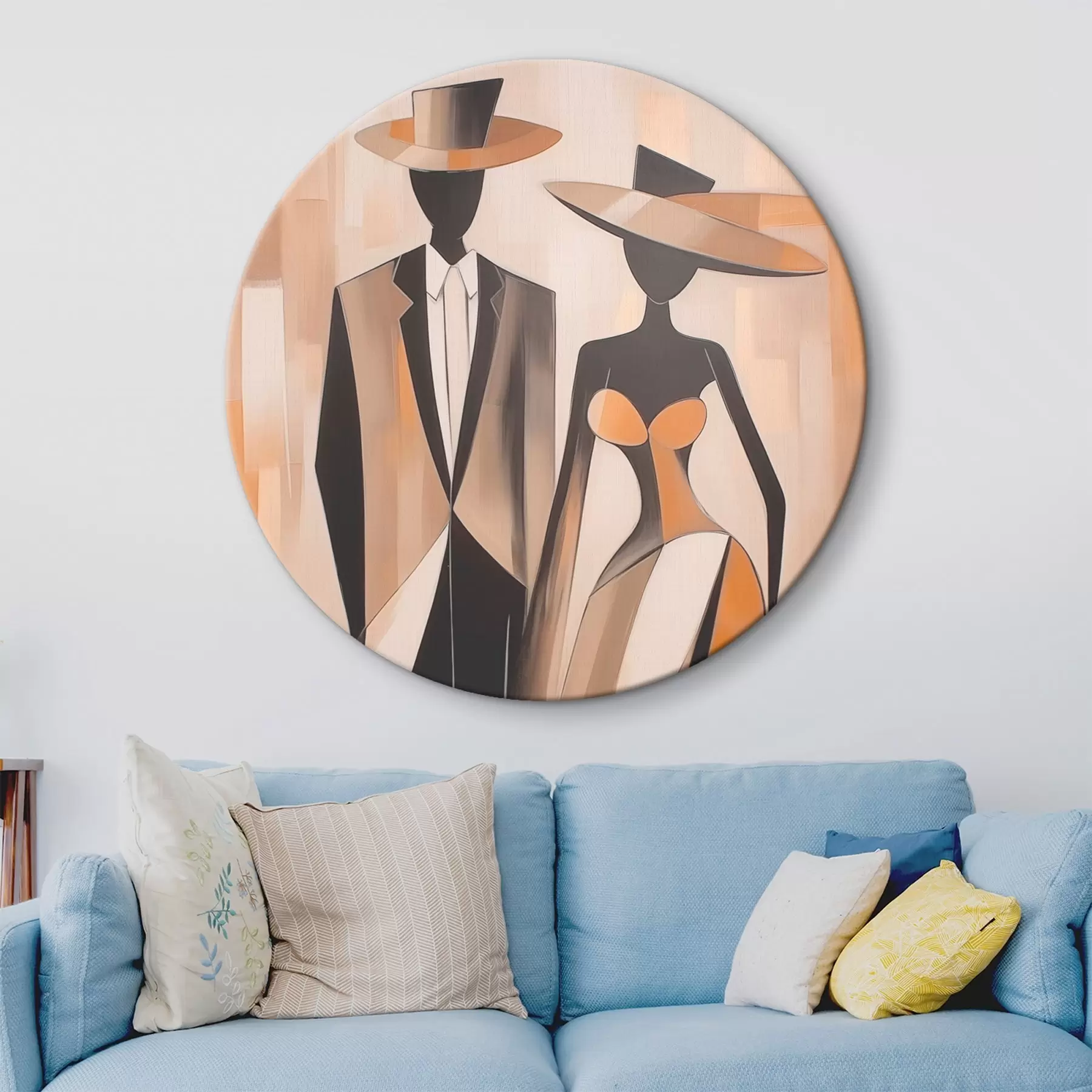 Wandbilder Silhouetten eines Paares r46477