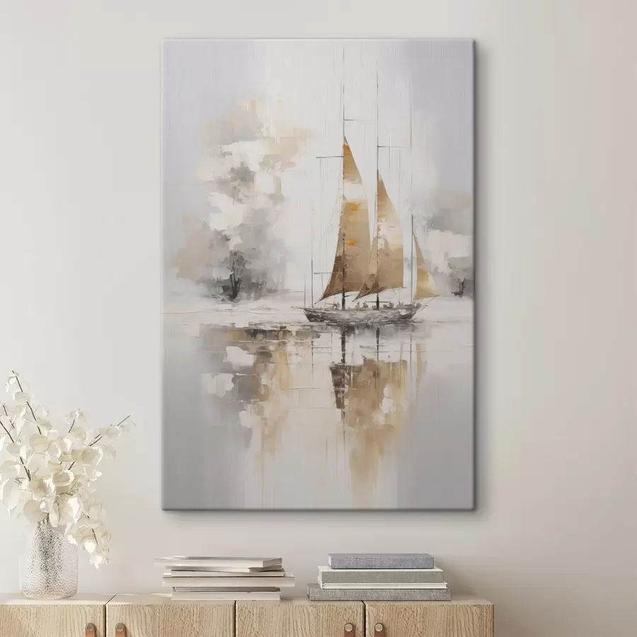 Wandbilder Segelboot-Imitationsgemälde s46565