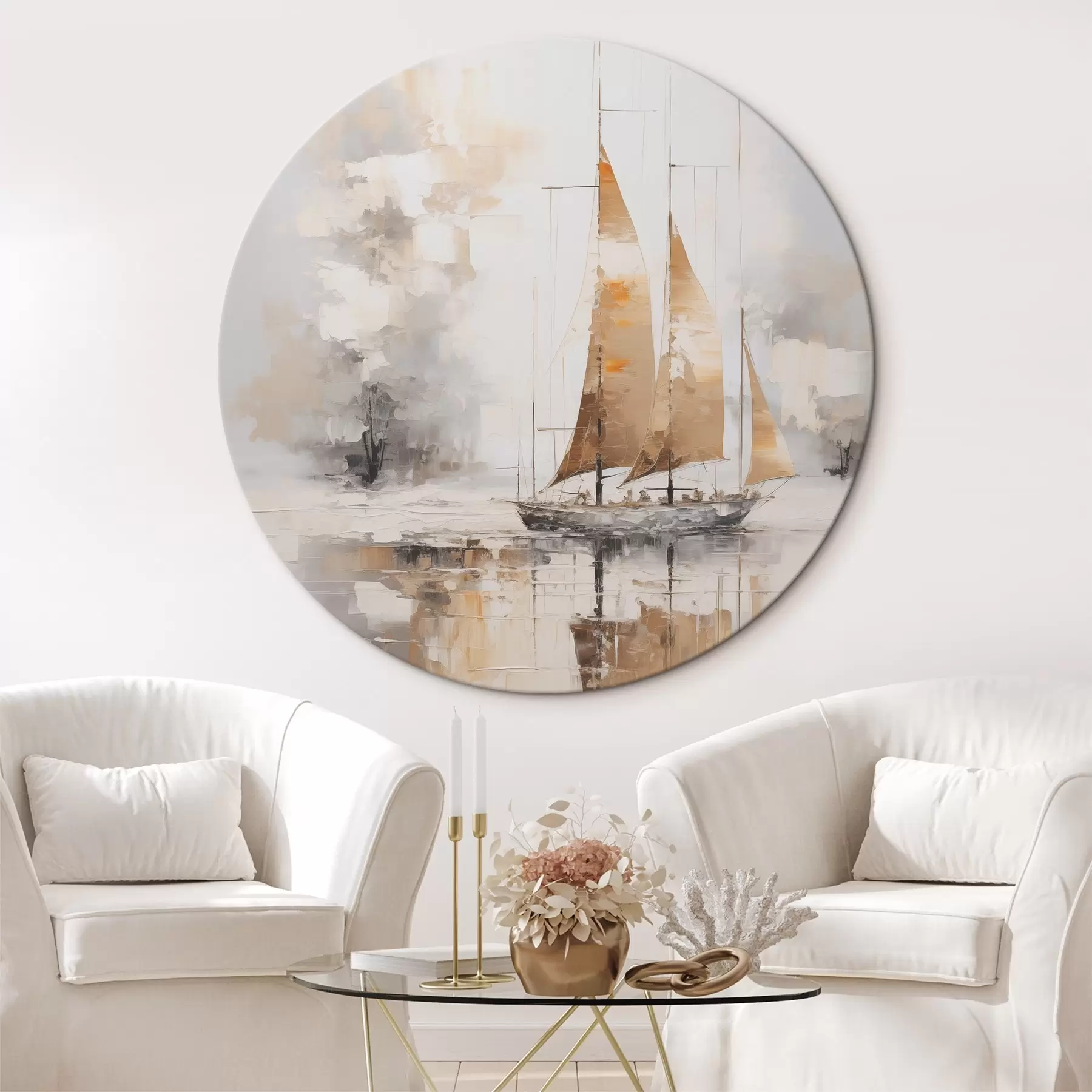 Wandbilder Segelboot-Imitationsgemälde r46565