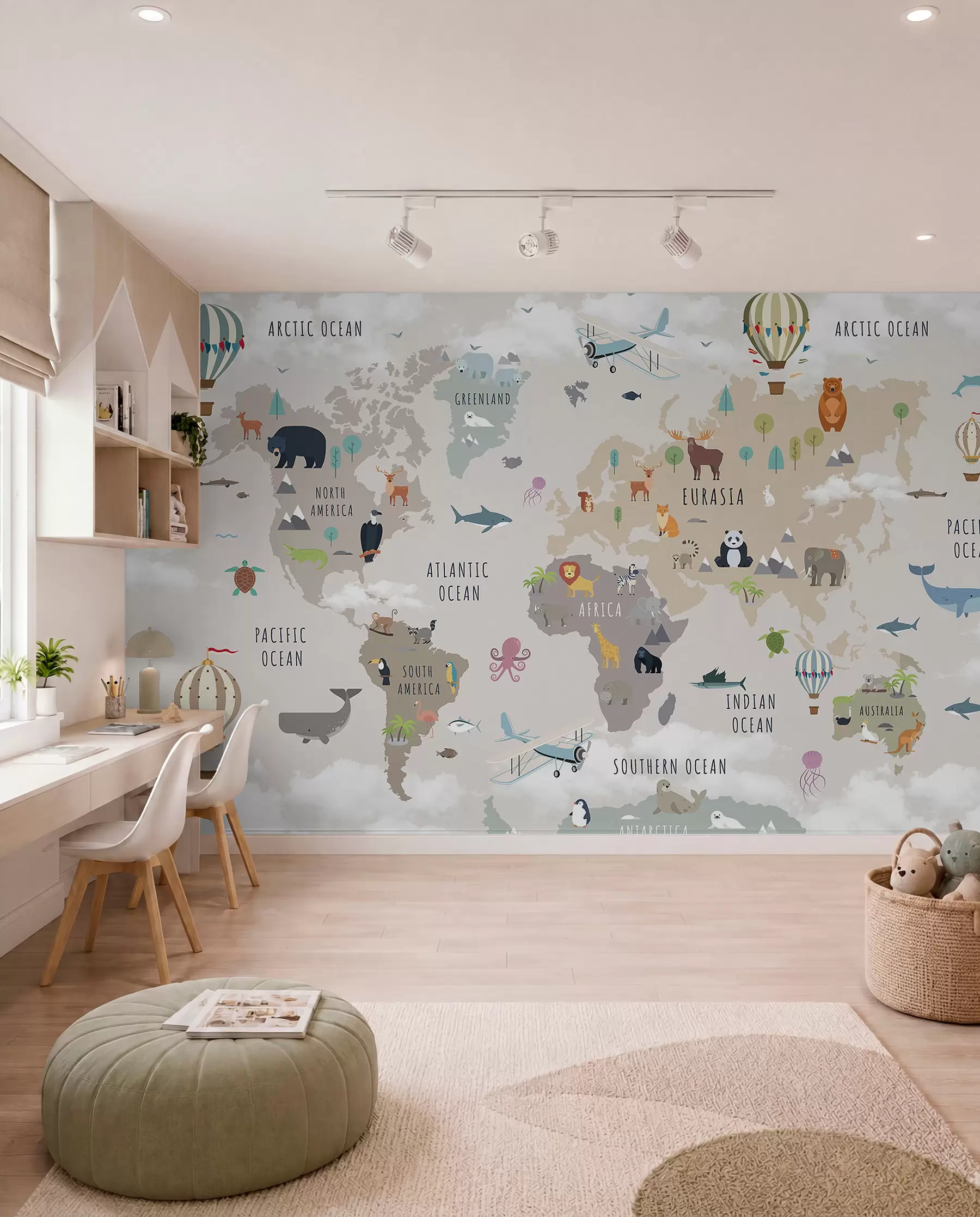 Fototapete Tieratlas auf Englisch c00002en
