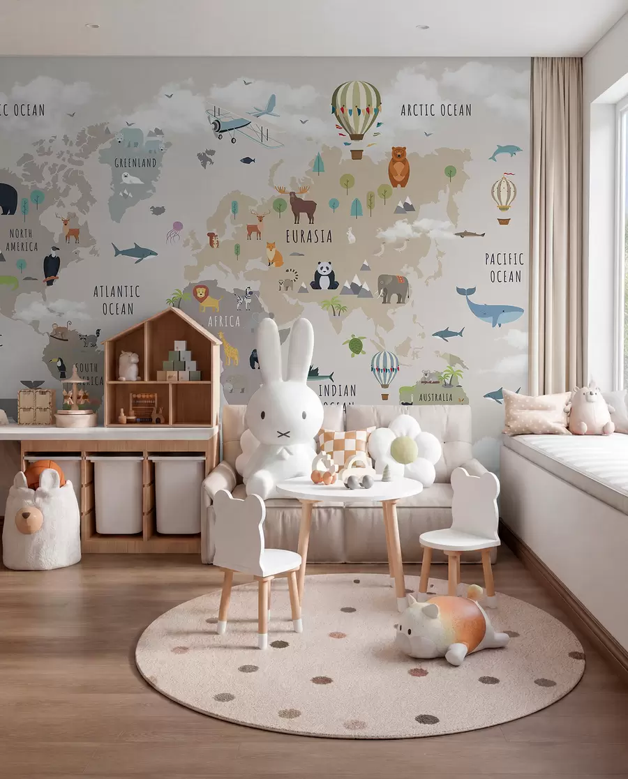 Fototapete Tieratlas auf Englisch c00002en