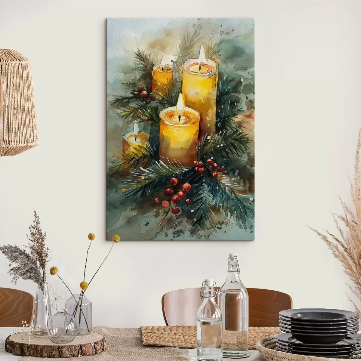 Wandbilder Weihnachtskerzen s46585