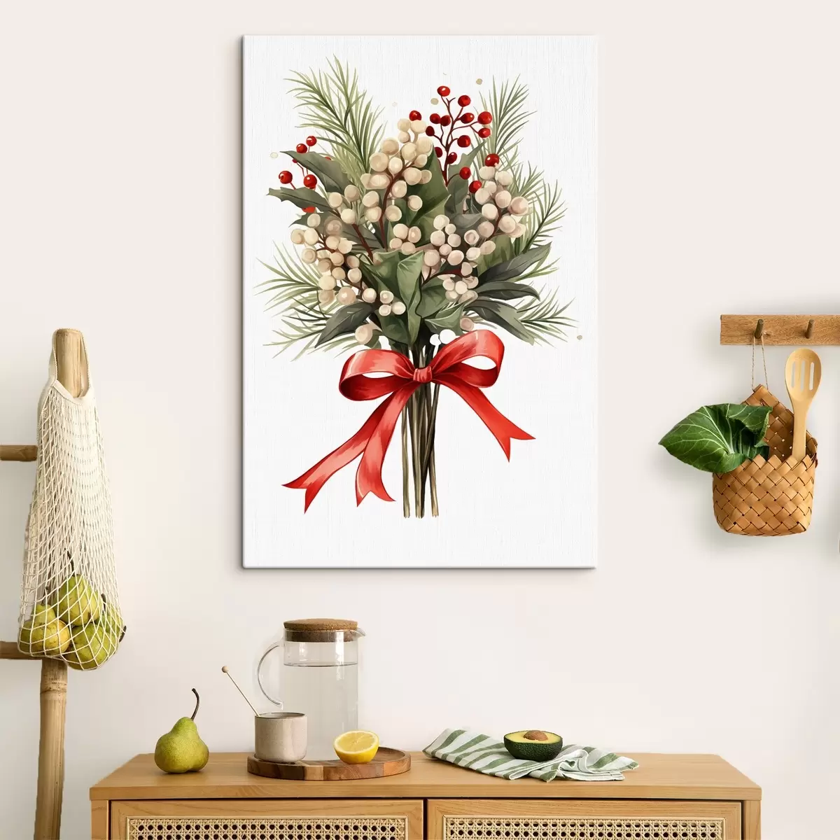 Wandbilder Weihnachtsmistel s46596