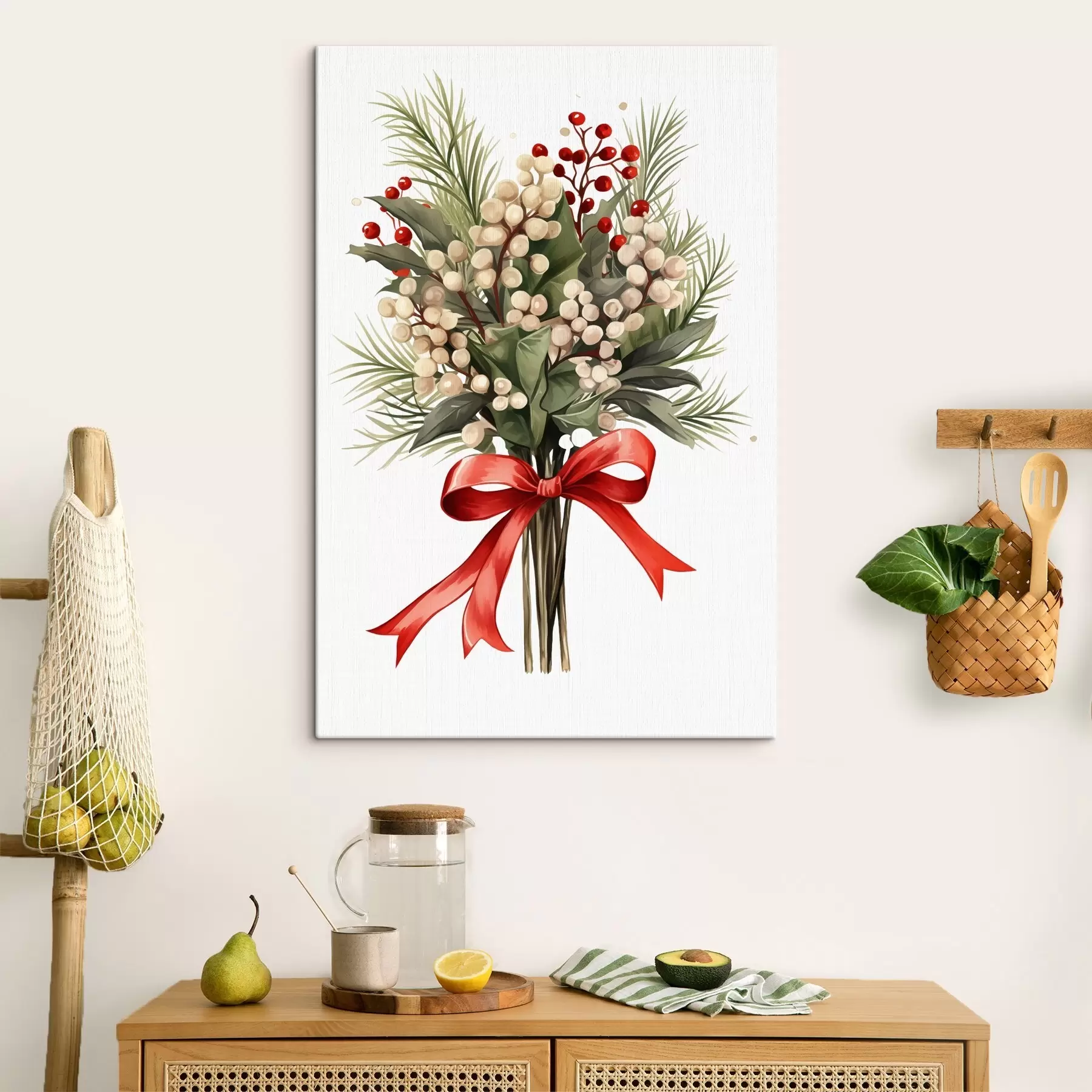 Wandbilder Weihnachtsmistel s46596