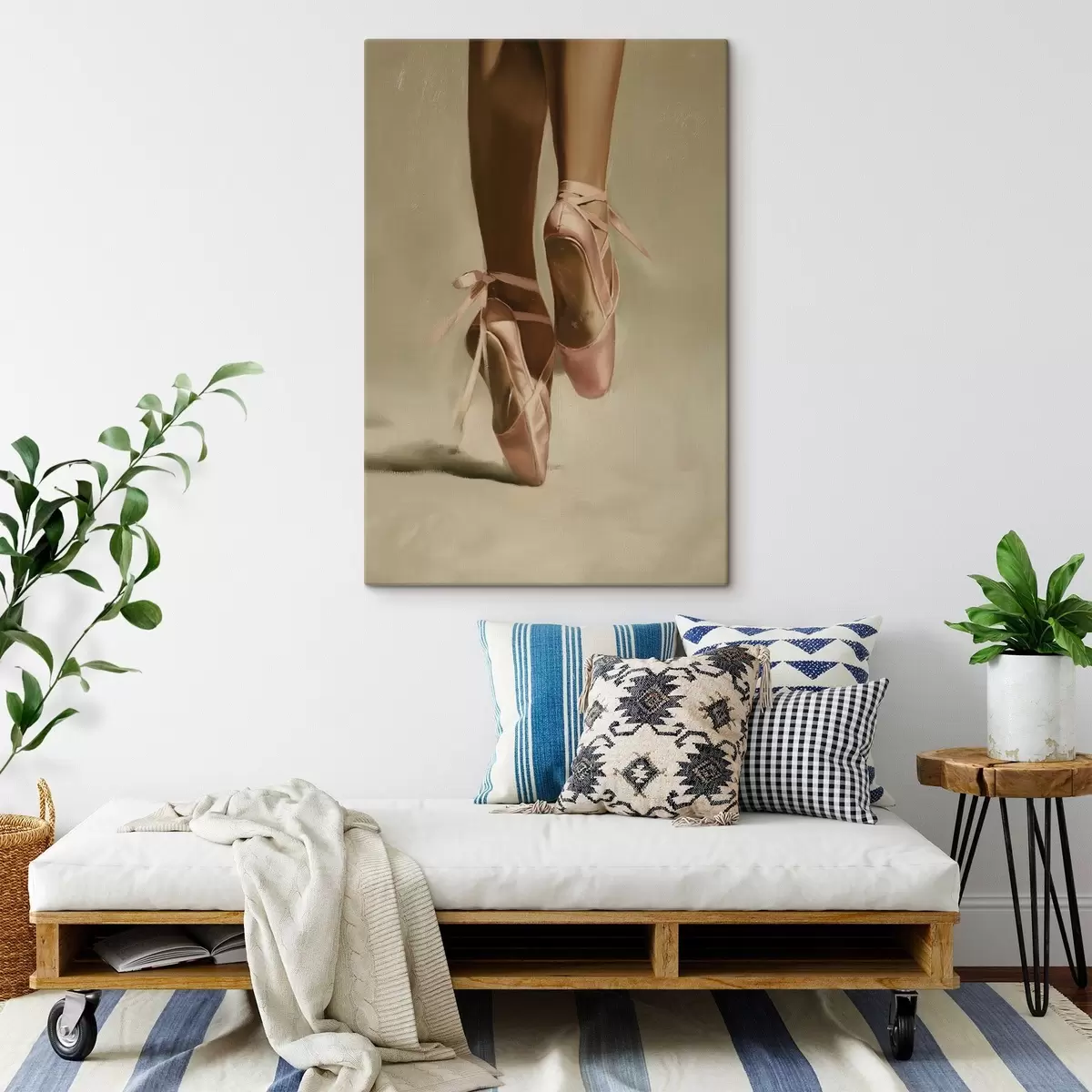 Wandbilder Rosa Spitzenschuhe s46597