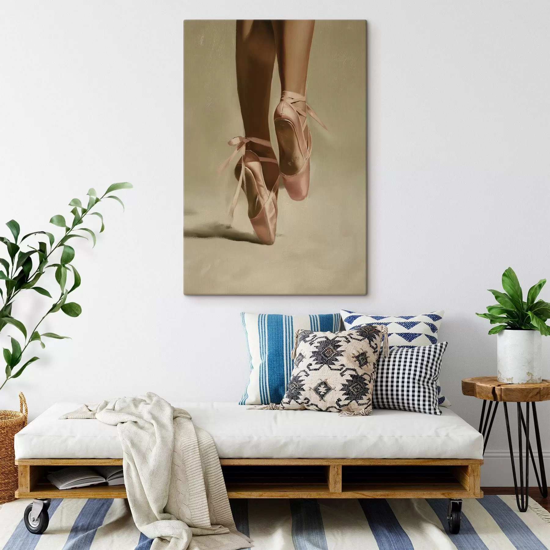 Wandbilder Rosa Spitzenschuhe s46597