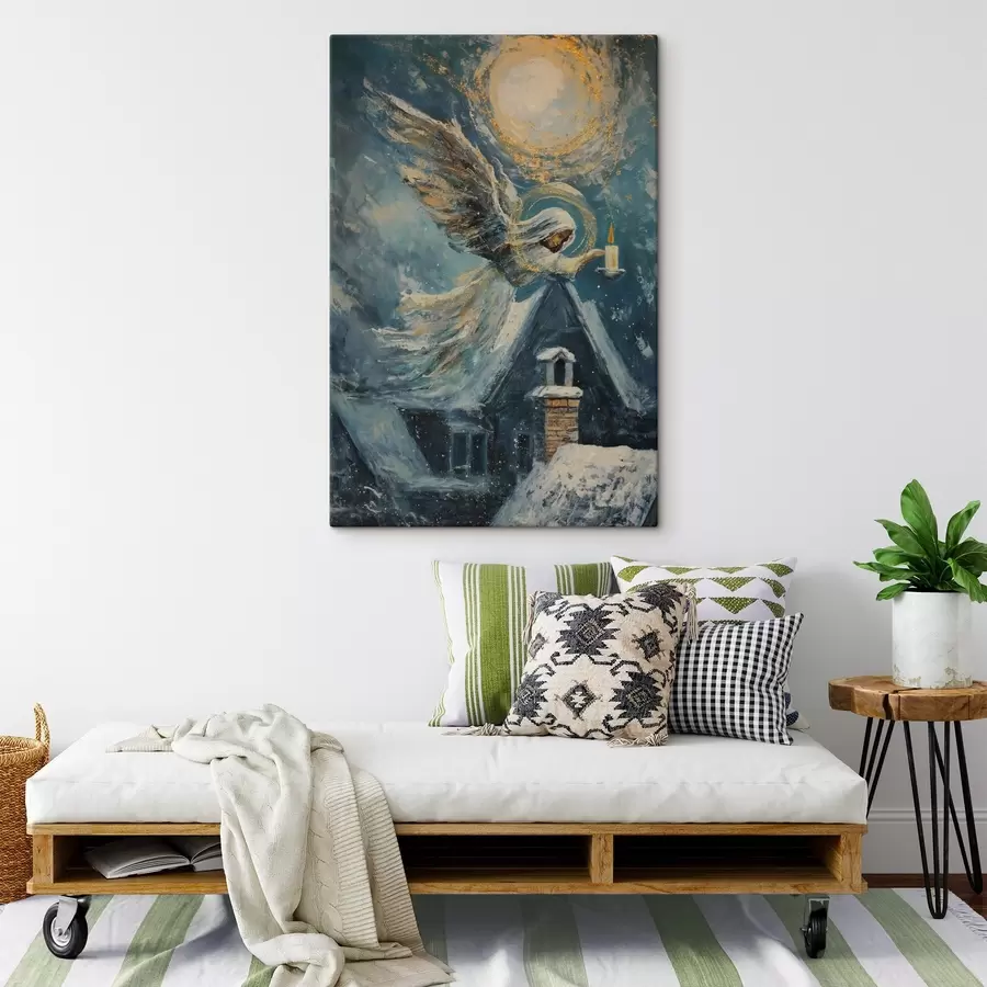 Wandbilder Engel über den Häusern s46600