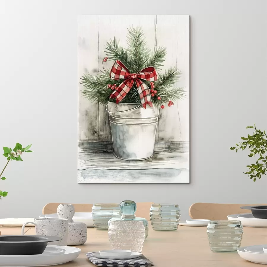 Wandbilder Weihnachtsbaum im Topf s46608