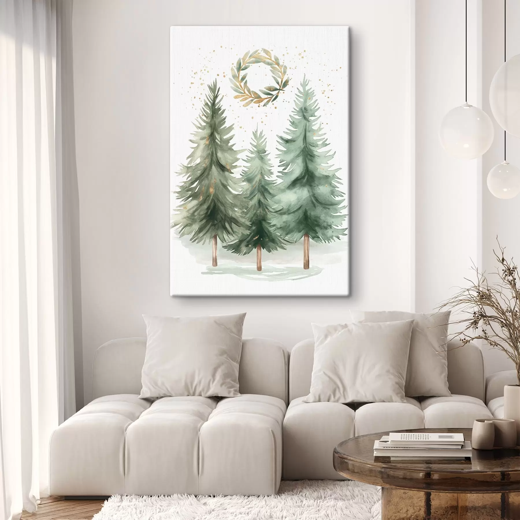 Wandbilder Weihnachtsbäume s46609