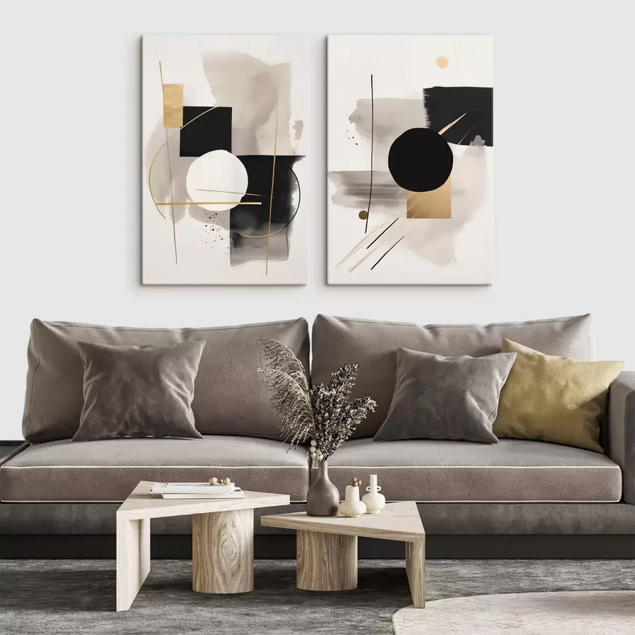 Wandbilder Abstraktionen mit Formen m00940