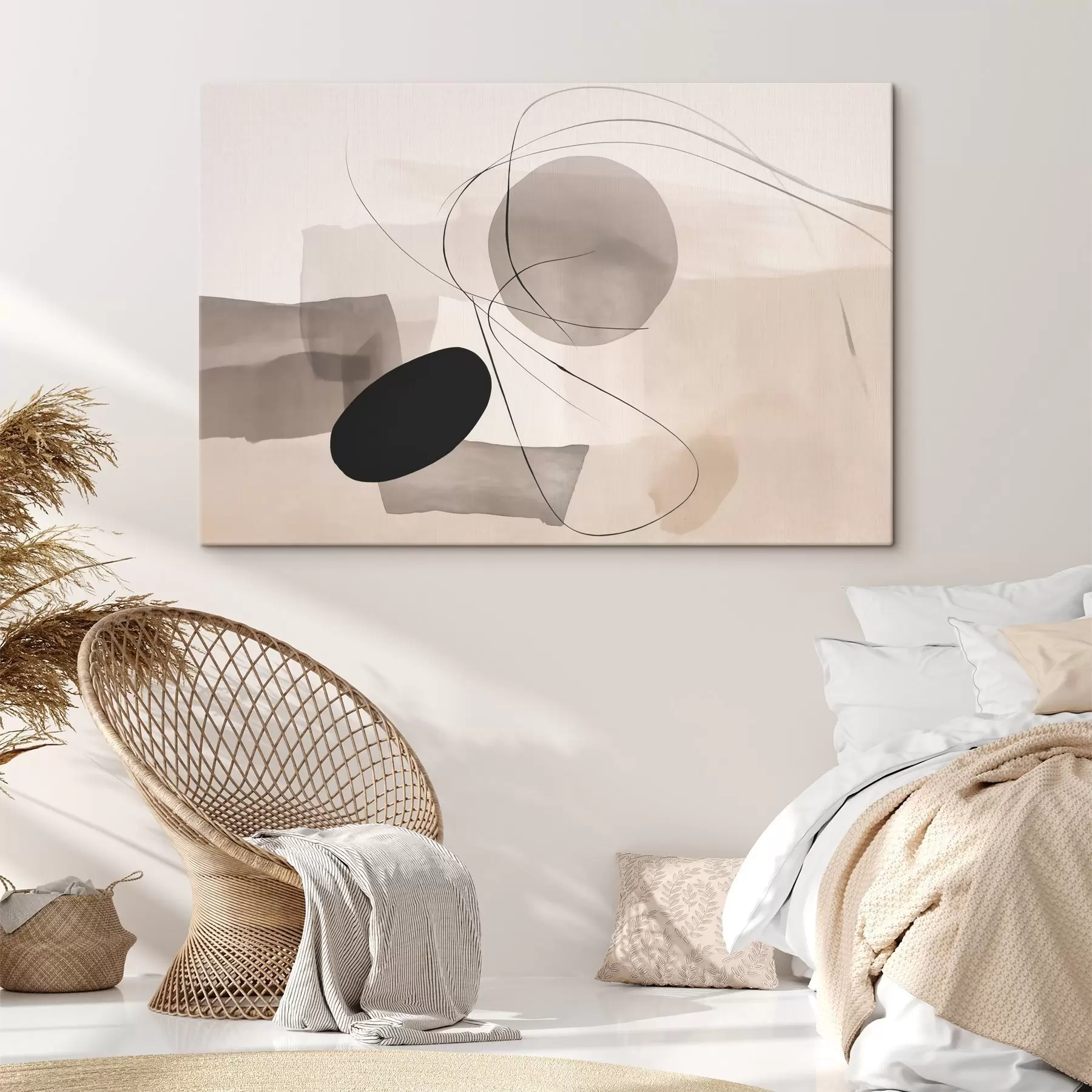 Wandbilder Abstrakte Formen mit Linien s46455