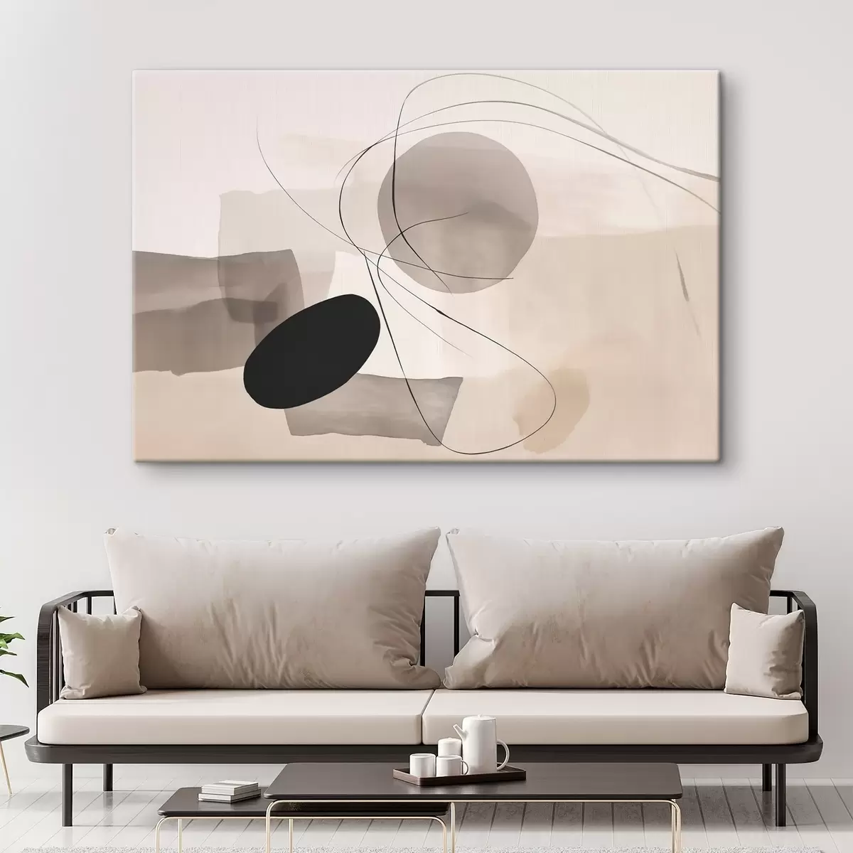 Wandbilder Abstrakte Formen mit Linien s46455