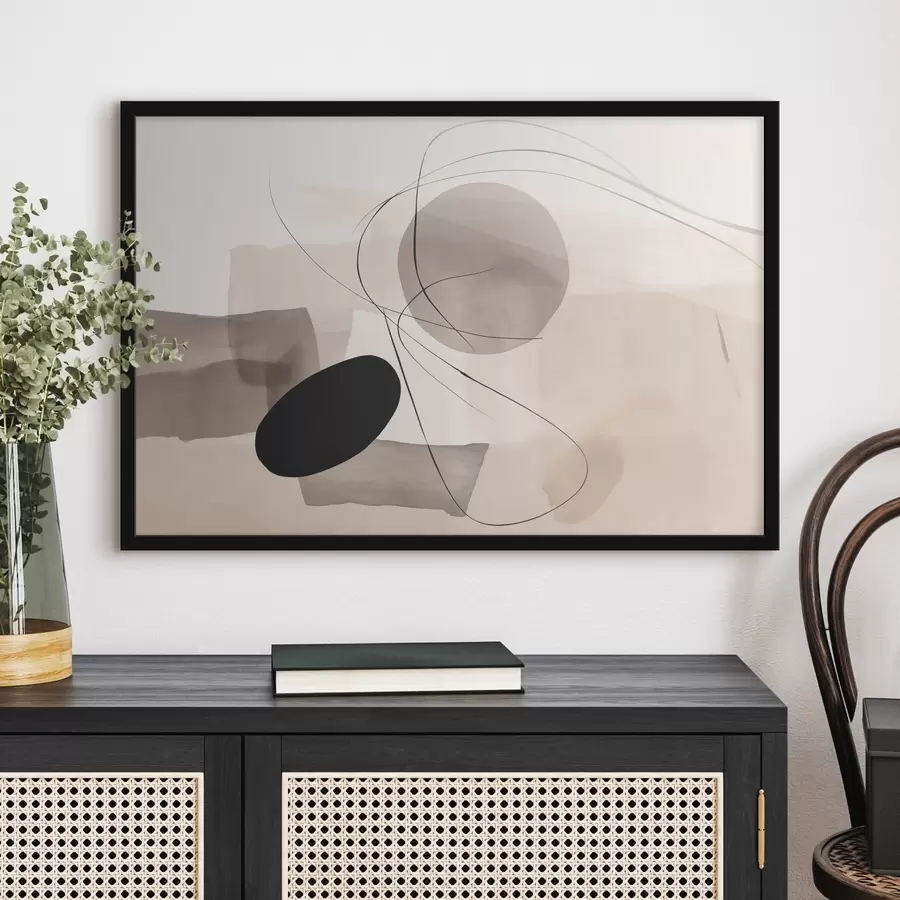 Fototapete Abstrakte Formen mit Linien f46455