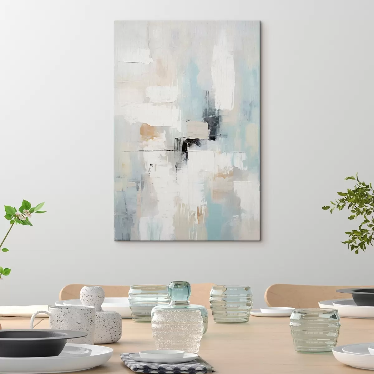 Wandbilder Heller Farbton mit schwarzem Akzent s46548