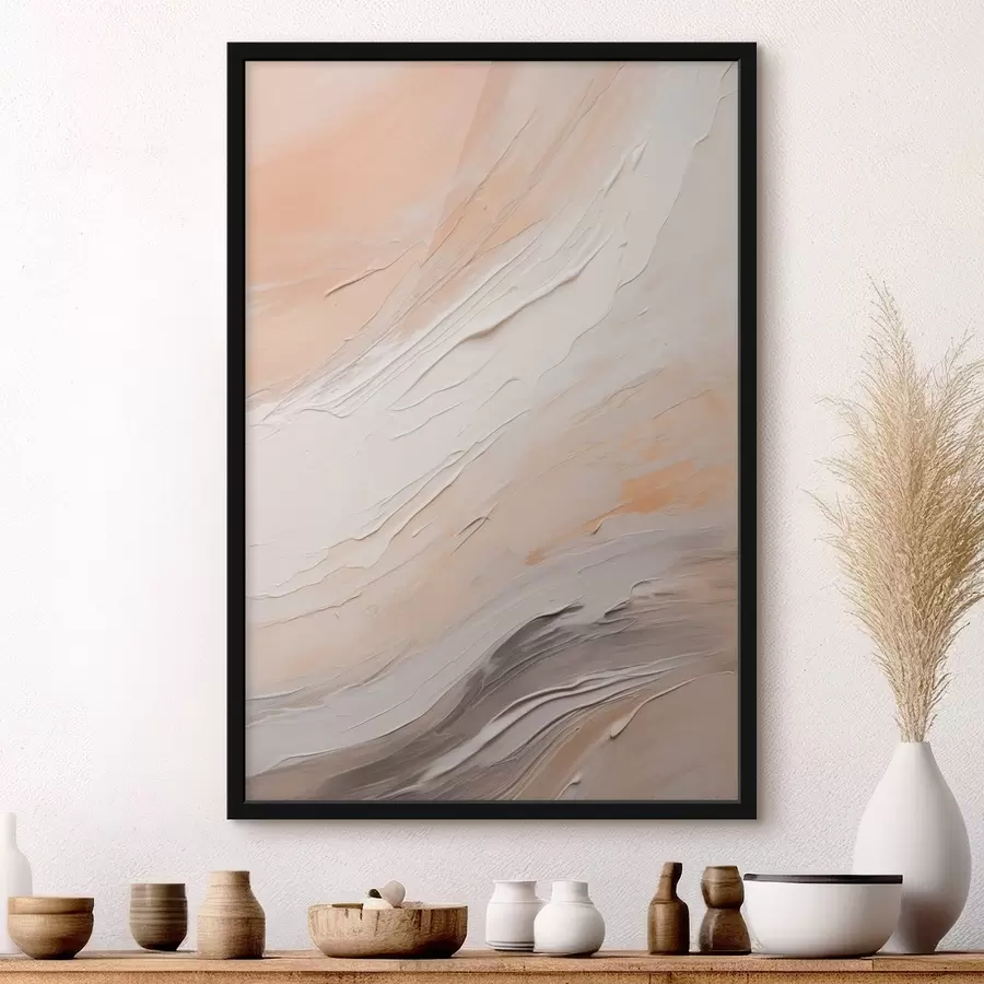 Fototapete Strukturierter Putz in warmen Beigetönen mit sanftem Grau f46511