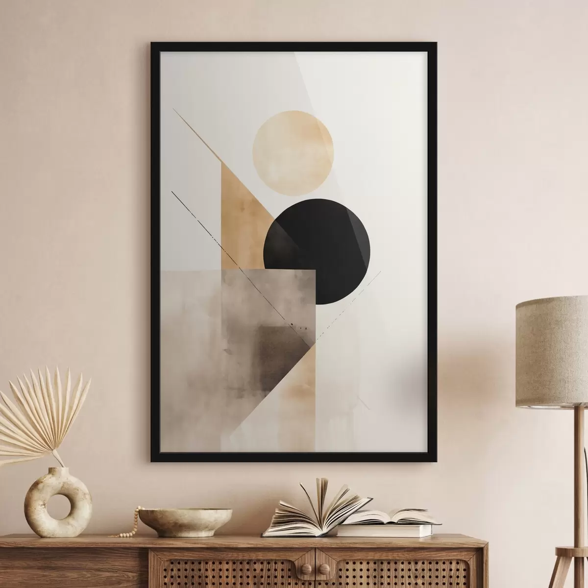 Poster Minimale Komposition: Kreis, Dreieck und Ebenen f46532