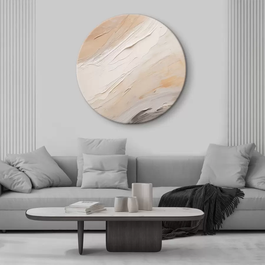 Wandbilder Strukturierter Putz in warmen Beigetönen mit sanftem Grau r46511