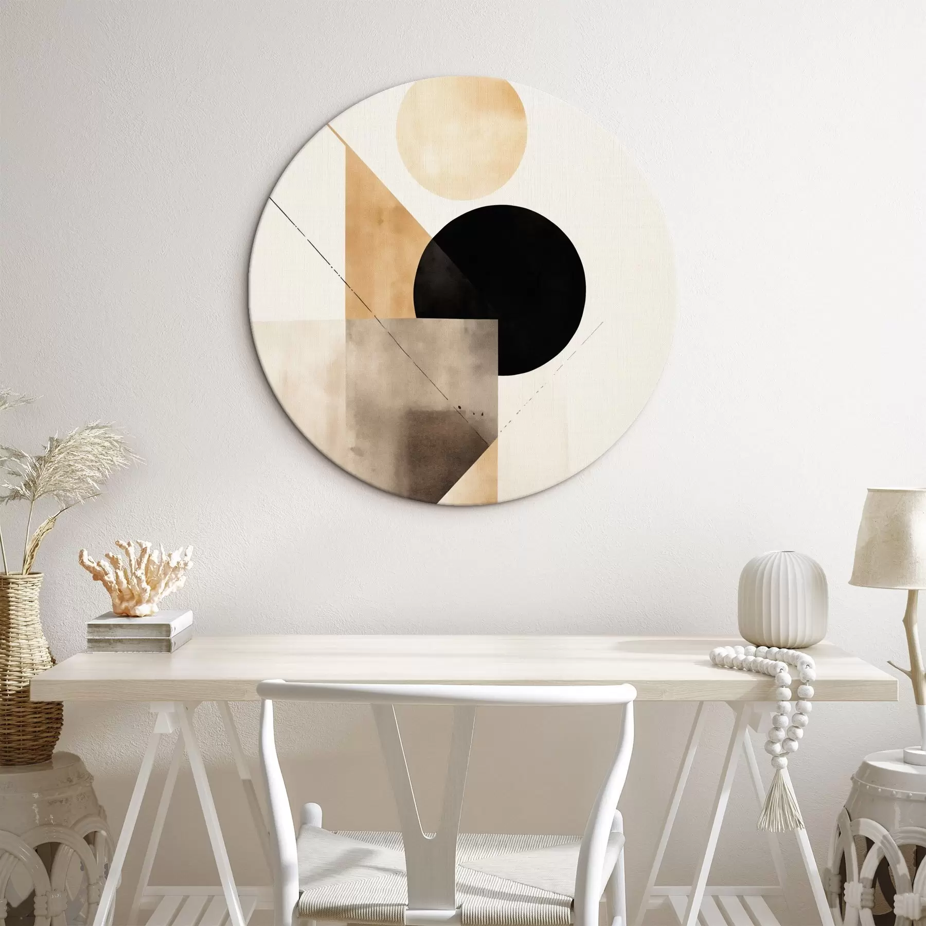 Wandbilder Minimale Komposition: Kreis, Dreieck und Ebenen r46532