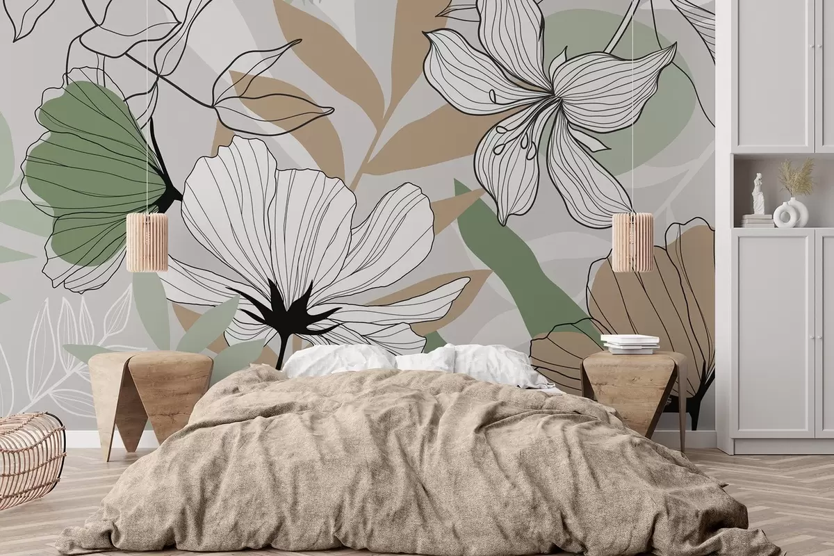 Fototapete Abstrakte Pflanzen und Blumen w04898v2