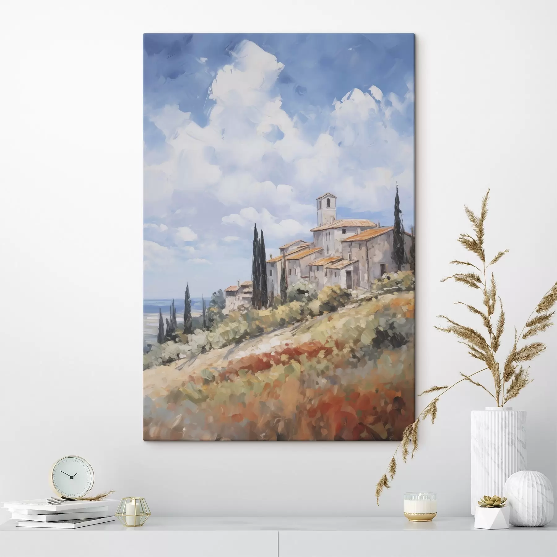 Wandbilder Imitation einer ländlichen Landschaft in der Malerei s46716