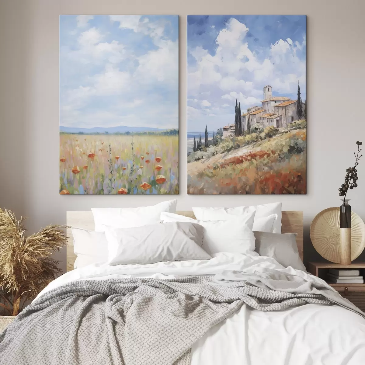 Wandbilder Imitation einer ländlichen Landschaft in der Malerei m01018