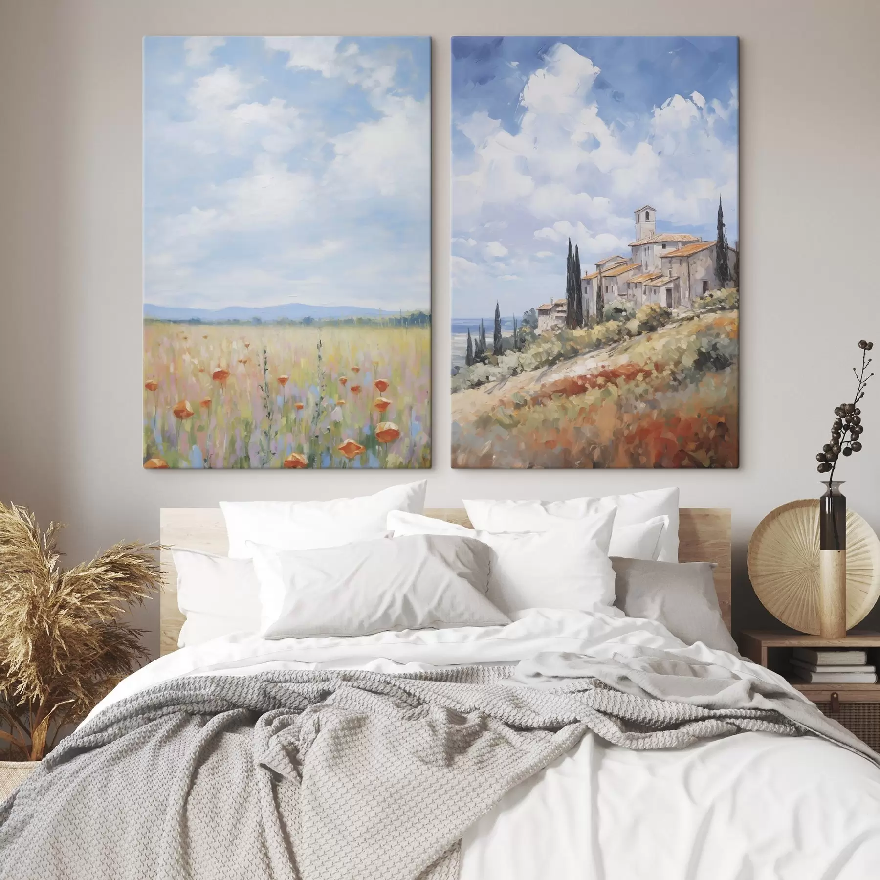 Wandbilder Imitation einer ländlichen Landschaft in der Malerei m01018