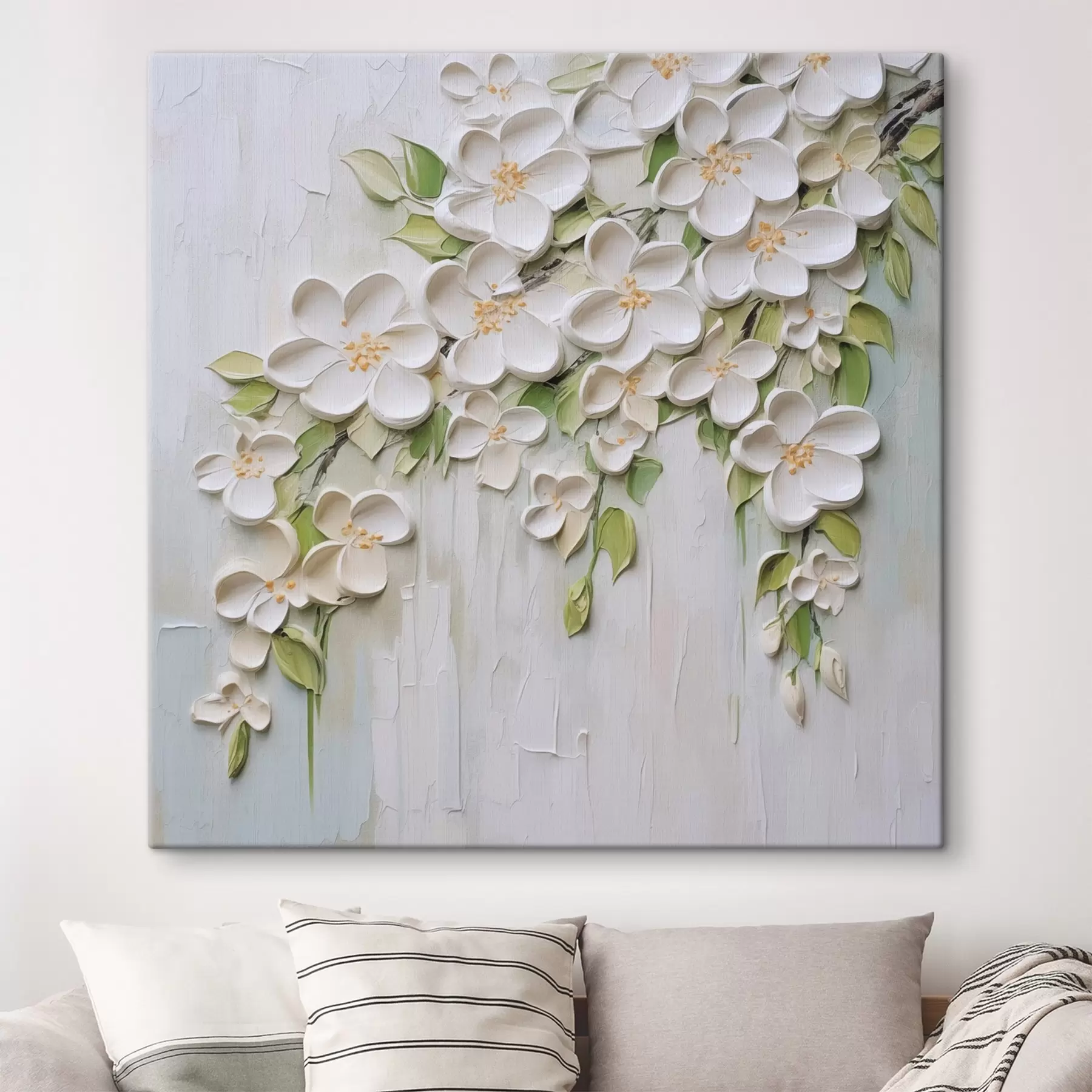 Wandbilder Abstrakte Blumenimitation einer Malerei s46755