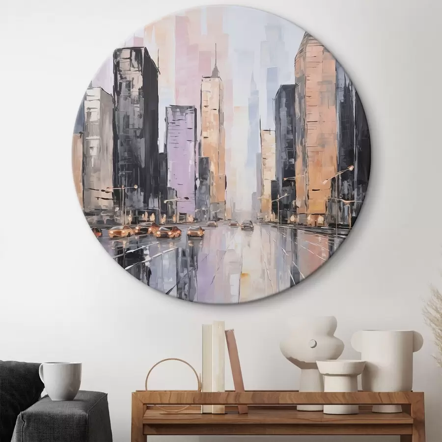 Wandbilder Abstrakte Stadtlandschaft im Stil der Malerei r46753