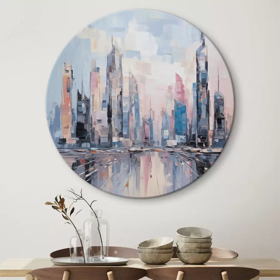 Wandbilder Abstrakte Stadtimitation der Malerei r46752