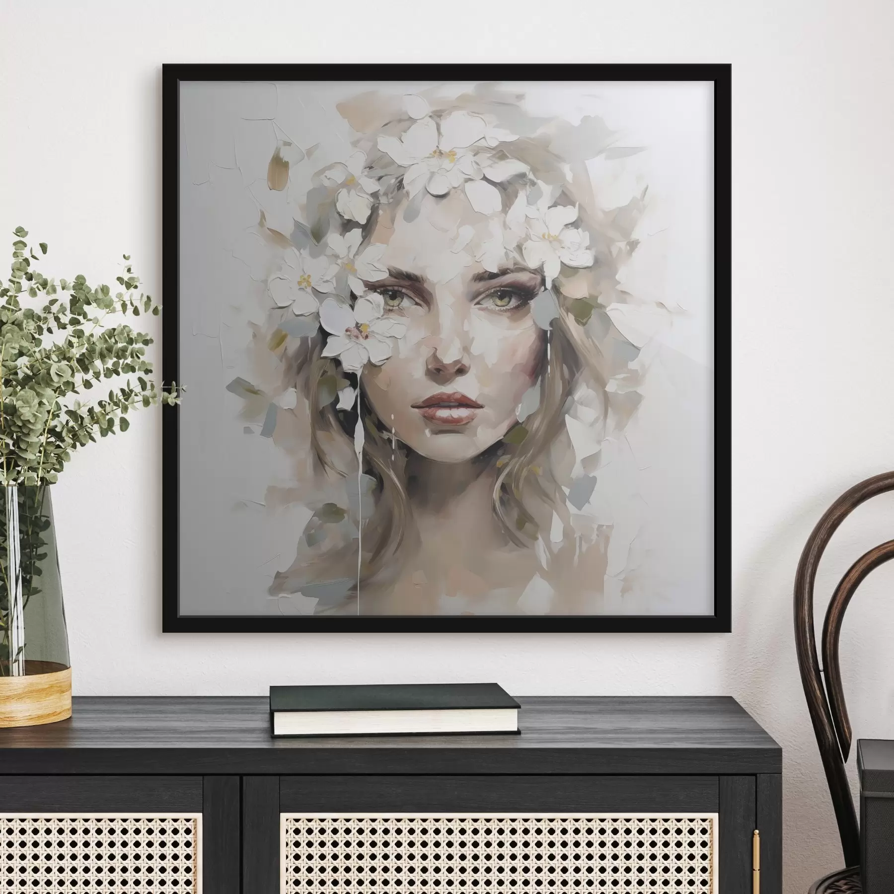 Fototapete Abstraktes Porträt Nachahmung der Malerei f46749