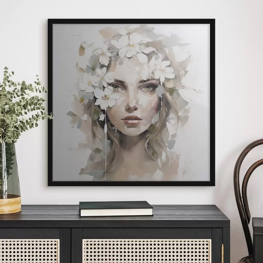 Fototapete Abstraktes Porträt Nachahmung der Malerei f46749