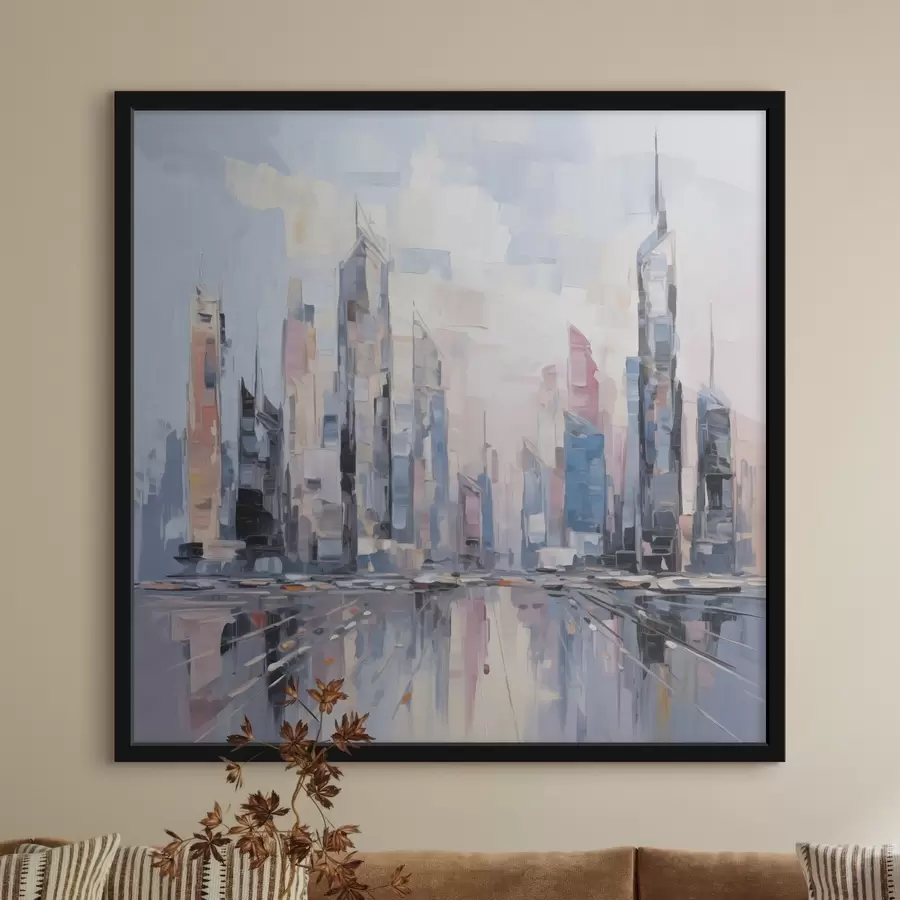 Fototapete Abstrakte Stadtimitation der Malerei f46752