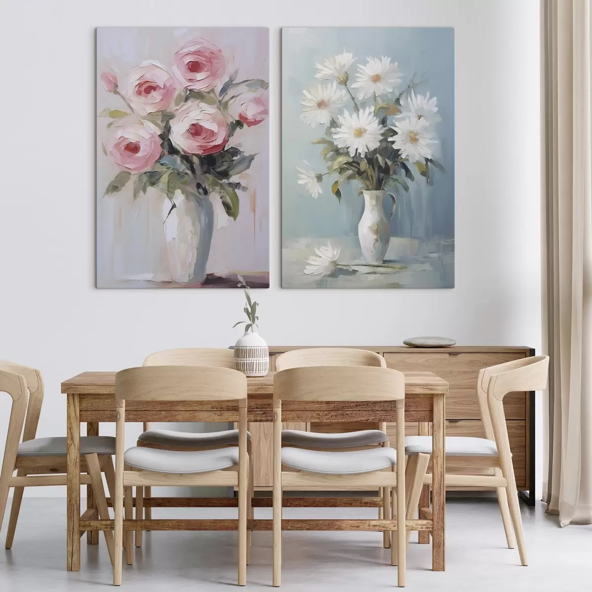 Wandbilder Blumen in einer Vase – Imitationsgemälde m01027