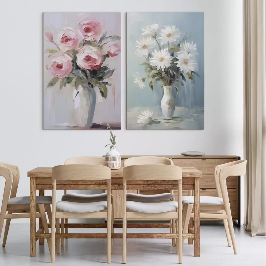 Wandbilder Blumen in einer Vase – Imitationsgemälde m01027