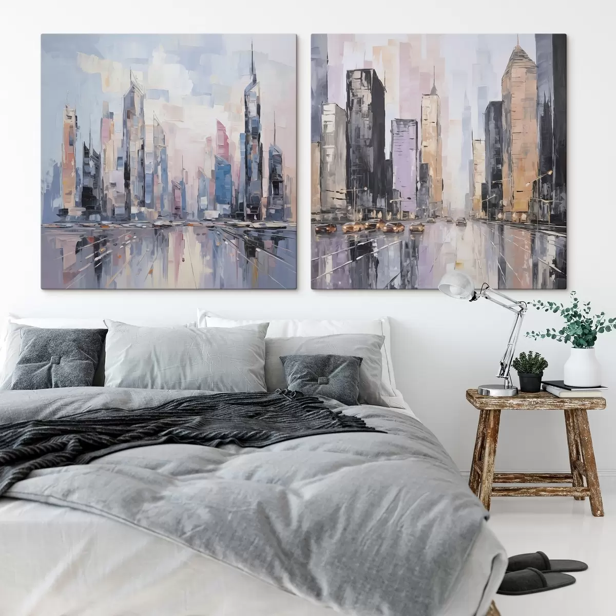 Wandbilder Abstrakte Stadtimitation der Malerei m01032