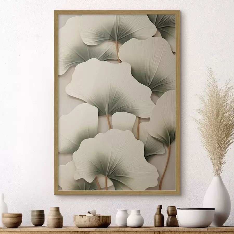Fototapete Dekorative Ginkgoblätter f46729