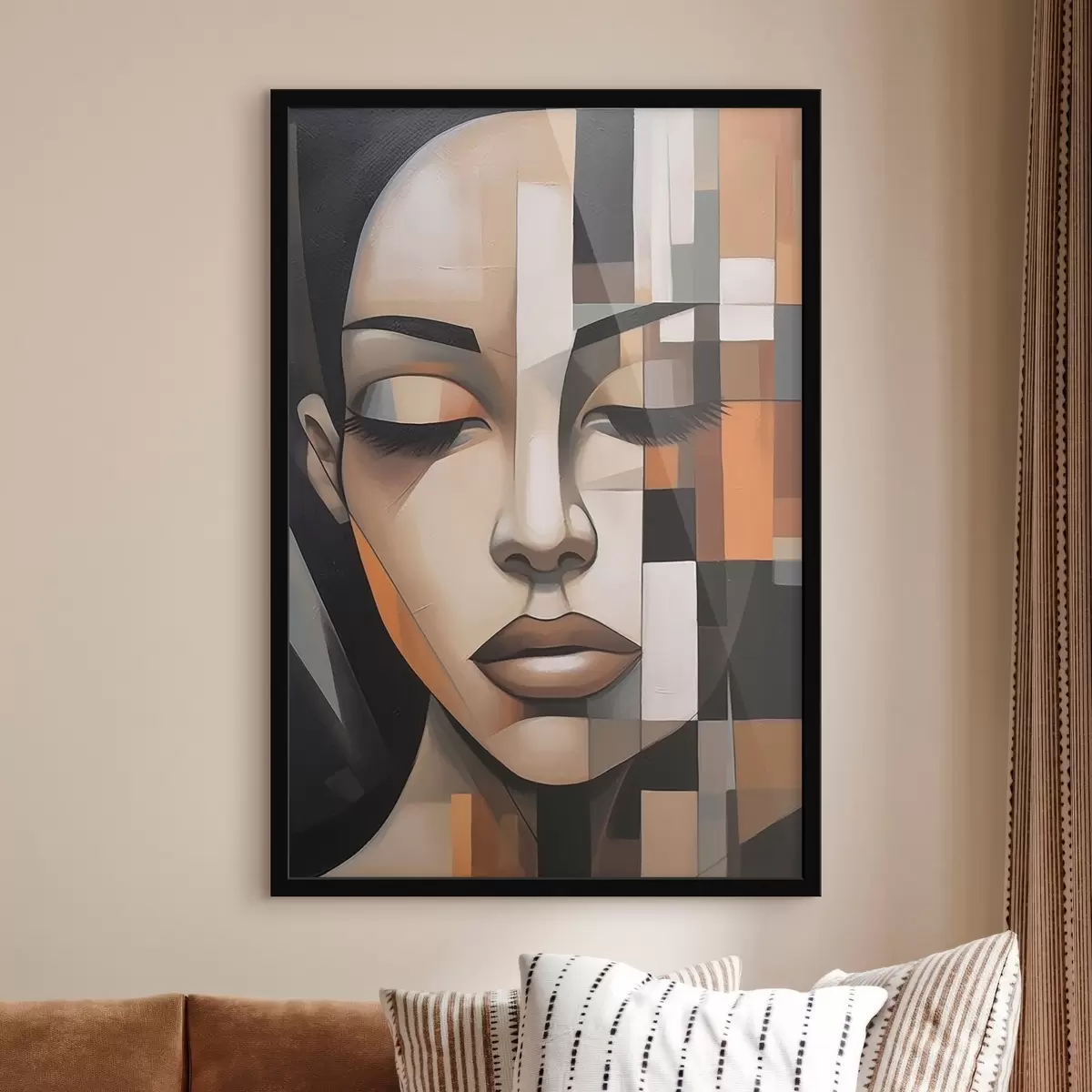 Poster Kubistisches Frauenporträt f46731