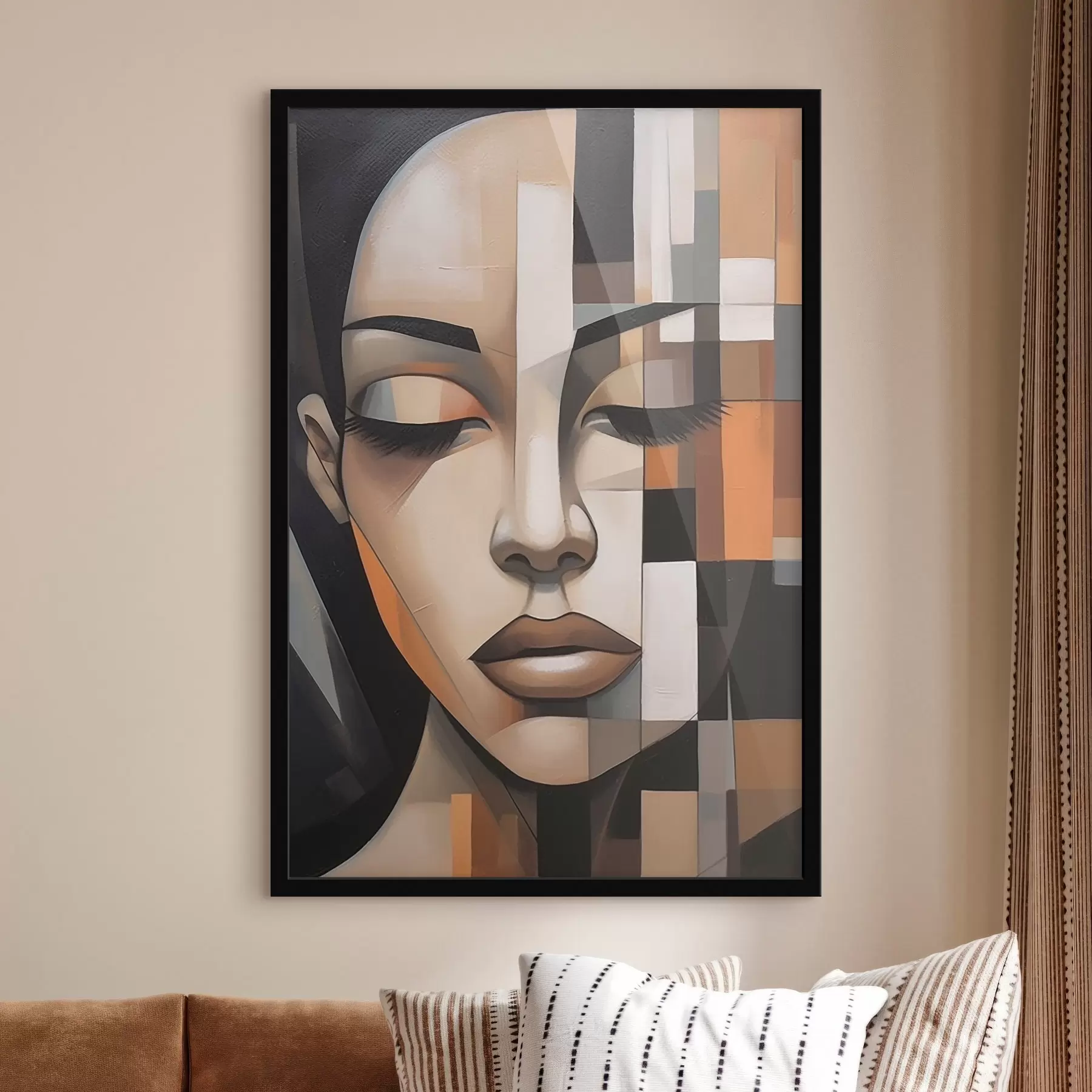 Fototapete Kubistisches Frauenporträt f46731