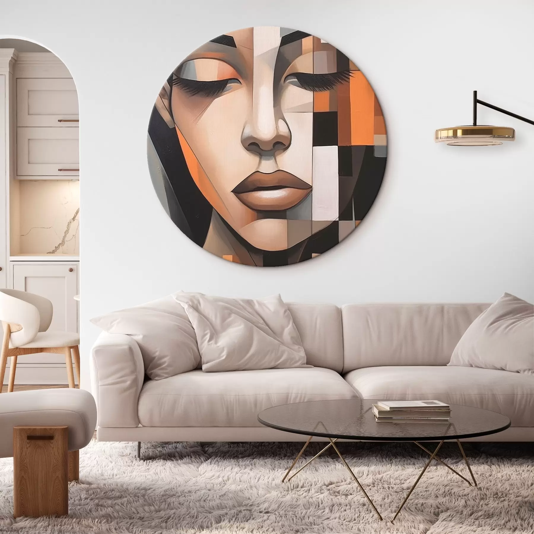 Wandbilder Kubistisches Frauenporträt r46731