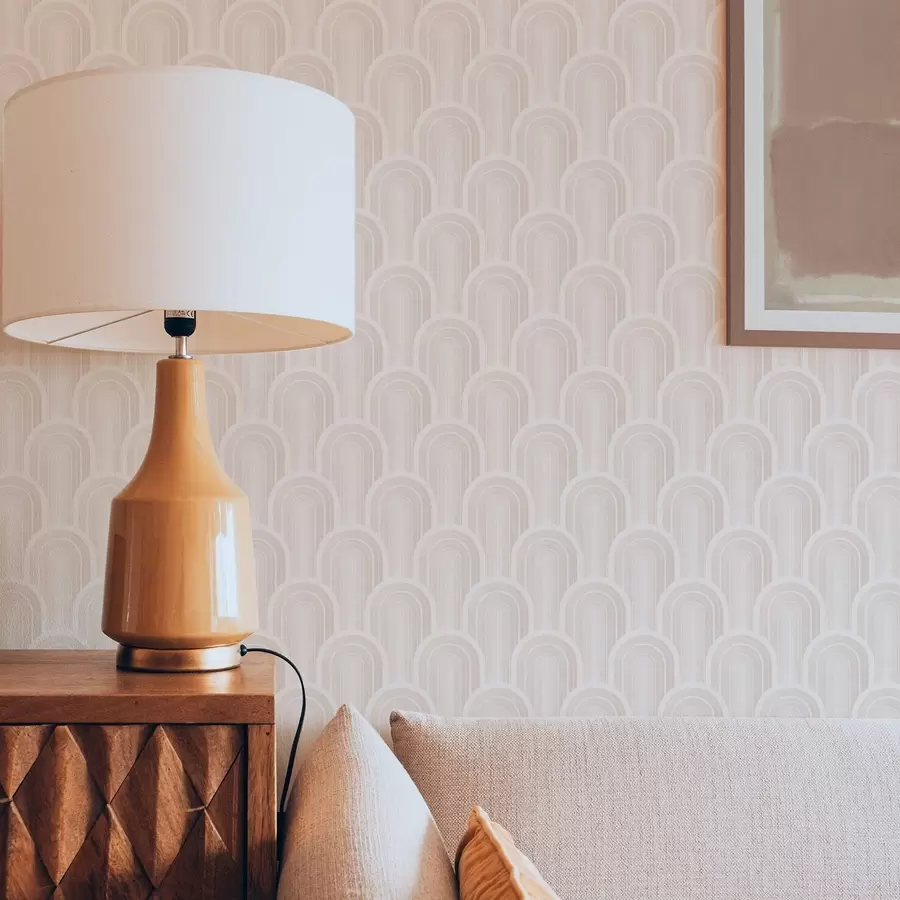 Fototapete Kleine Bogenmodule in warmen Creme-Beigetönen a00924