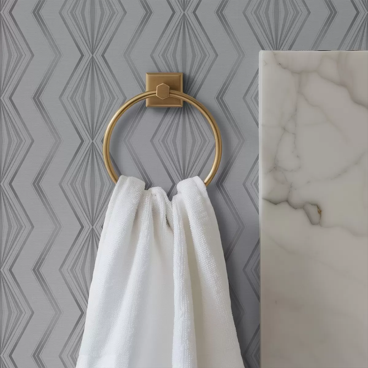 Tapete Hellgraues geometrisches Rautenmuster a00973v2