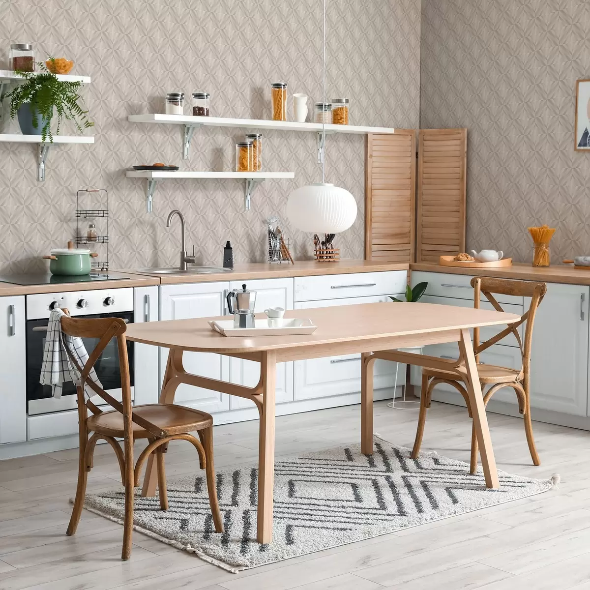 Tapete Helle Quadrate mit sich kreuzenden weichen diagonalen Strichen a00984