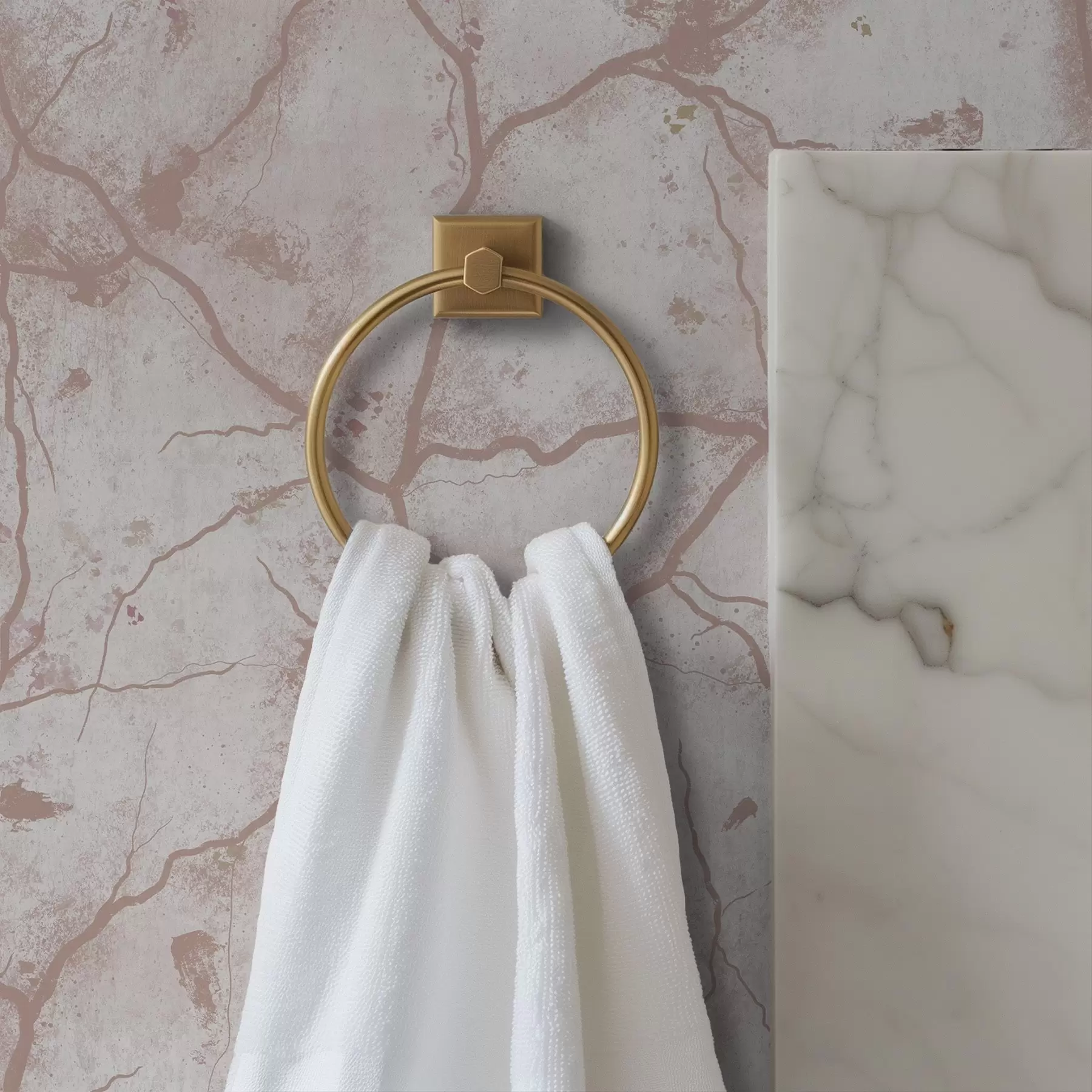 Fototapete Leichtbeton mit einem Netz aus rosa Rissen und Flecken a00987