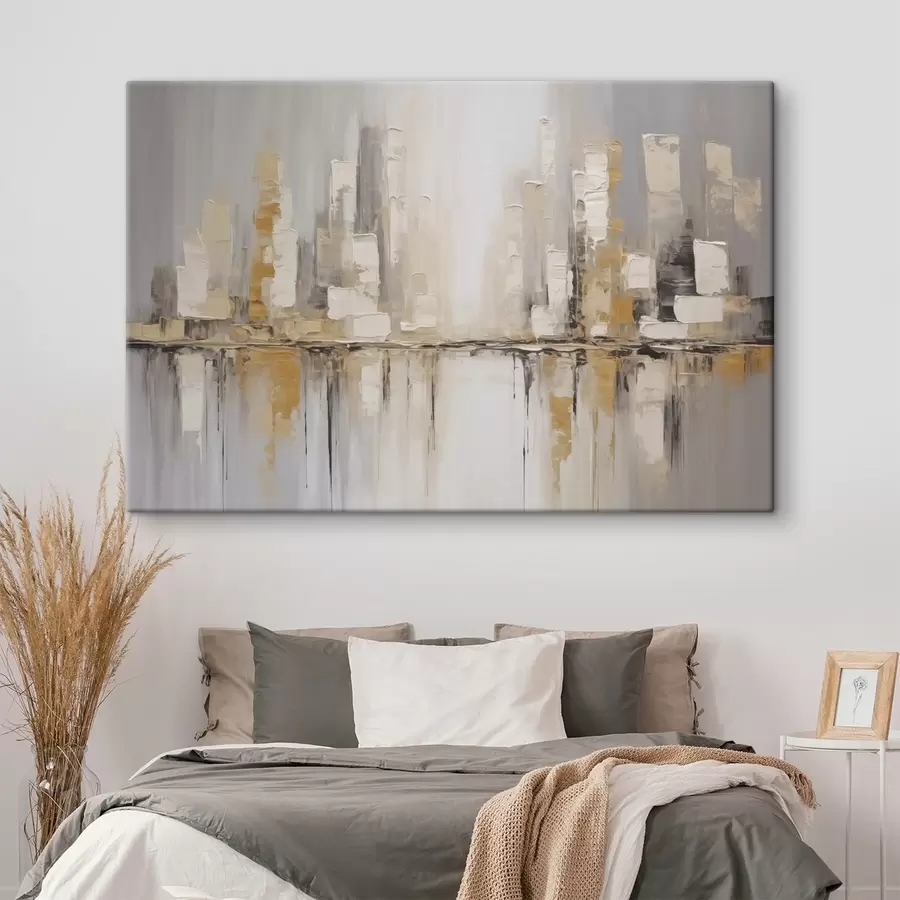 Wandbilder Abstrakte Stadtimitation der Malerei s46761