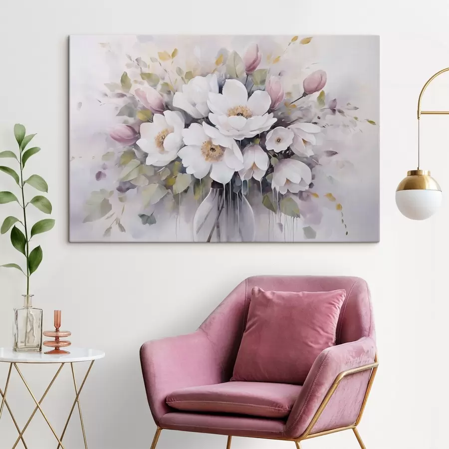 Wandbilder Blumen in einer Vase – Imitationsgemälde s46763