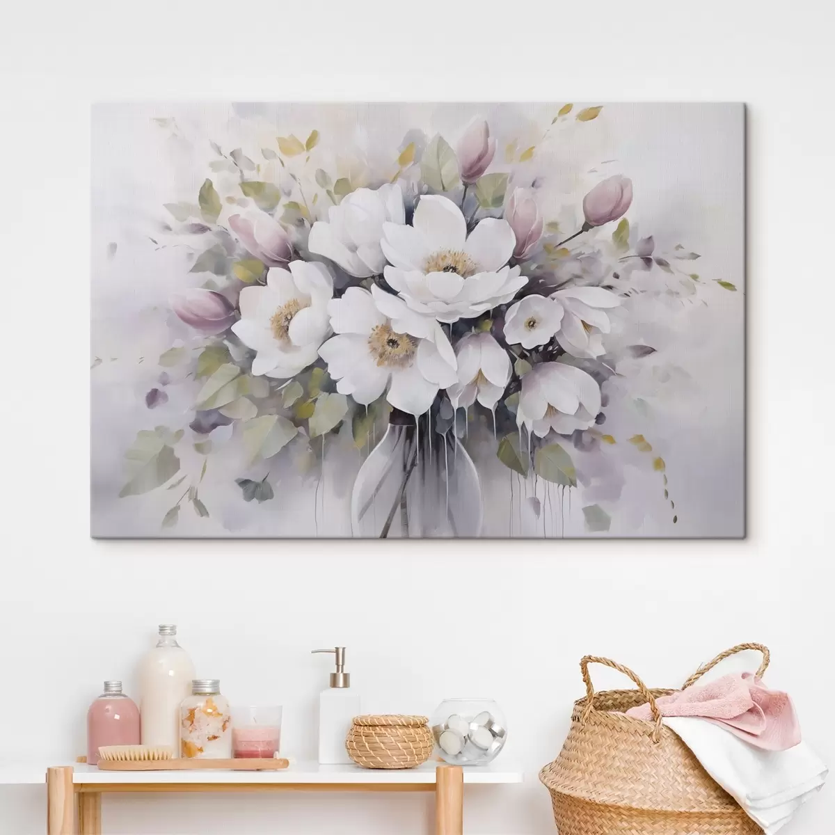 Wandbilder Blumen in einer Vase – Imitationsgemälde s46763